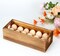 Wooden Crate for 24 Fresh Eggs, Stackable Holder Countertop With Double Layers for Display, Rustic Storage Box With Handle